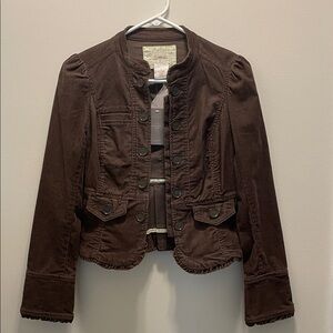 Anthropologie Dark Brown Fitted Blazer